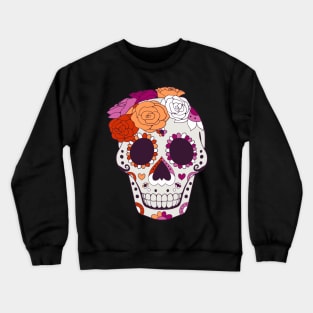 Lesbian Pride - Sugarskull Dia De Los Muertos Crewneck Sweatshirt